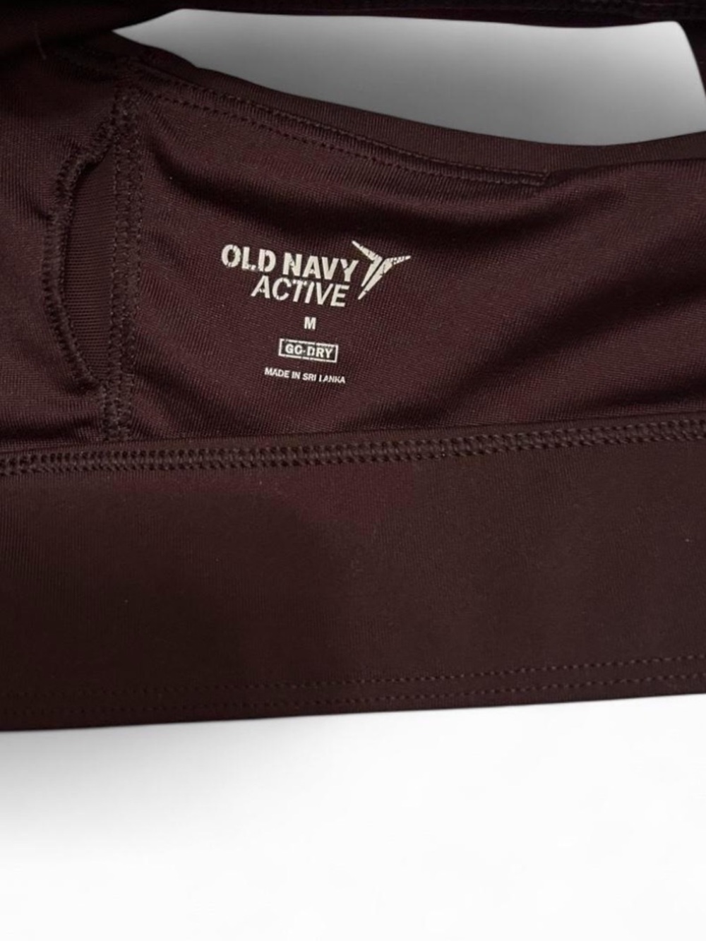 Old Navy High Neck Athletic Crop Top - Burgundy - Picture 4 of 4